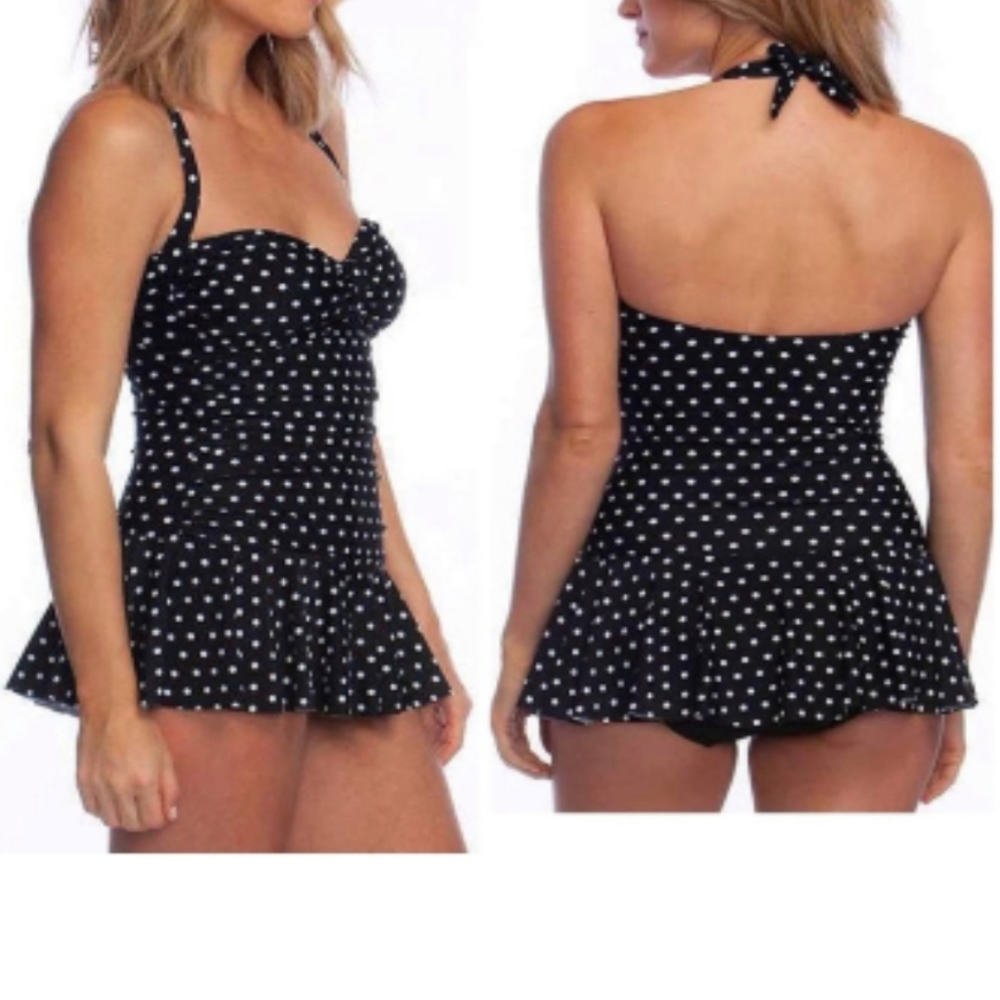 Rose Marie Reid Polka Dot One Piece Swimsuit Sz. M